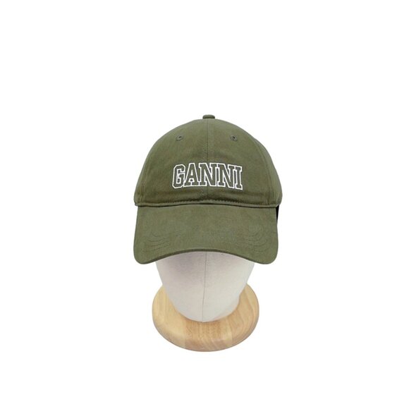 Ganni Military Green Baseball Cap - Picture 2 of 5